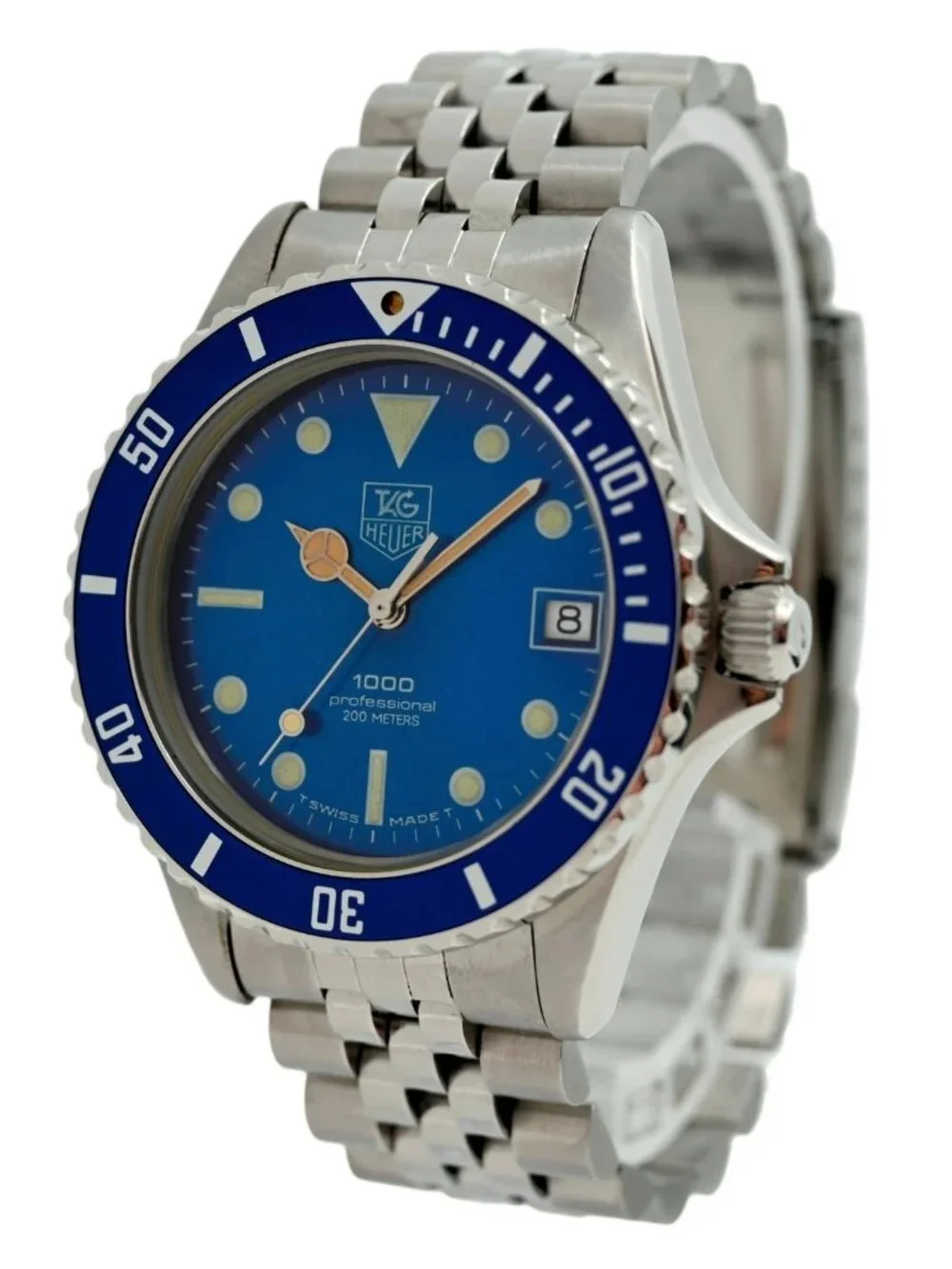 Tag Heuer 37mm Men's Blue Dial 1000 Series Dive Watch Jubilee Band! 980.613 N!